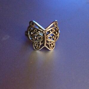 Delicate Silver Butterfly Ring - Women's Jewelry